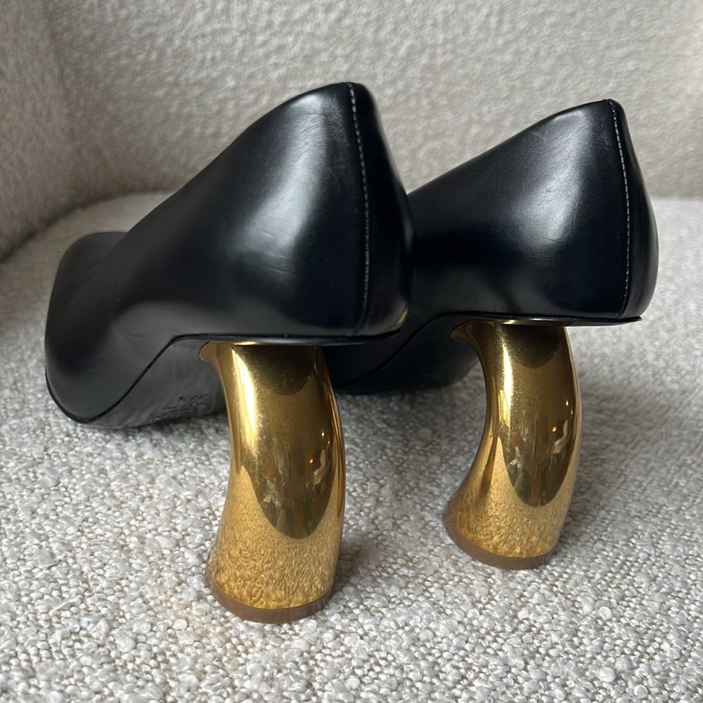DRIES VAN NOTEN
Curved-Heel Leather Pumps, 36.5 NEW - Picture 15 of 16